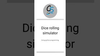 |Create Dice rolling simulator game |#coding #games #python #pydroid3 #dicerollingfun #pythongaming