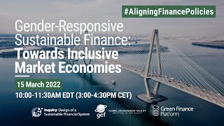 Gender-Responsive Sustainable Finance: Towards Inclusive Market Economies