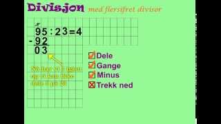 Divisjon med flersifret divisor