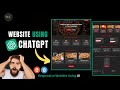 How To Create Website Using ChatGPT | Website Design Using ChatGPT AI #1 | HTML & CSS Website Design
