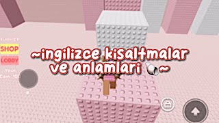 Sık Kullanılan İngilizce Kısaltmalar Ve Anlamları🐚