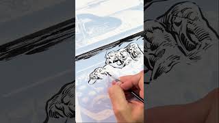 Using FEATHERING to Create VOLUME #inkingtechniques #inkdrawing #inking #comics #feathering