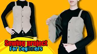 🤩✂️Secrets of professional CORSET VEST sewing and lining | sewing techniques