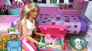 Barbie and Barbie Sisters Having Sleepover in New Barbie Dream House and Ken Taking Care of Baby