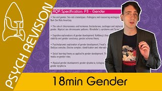 Gender - AQA Psychology UNDER 20 MINS! Quick Revision for Paper 3