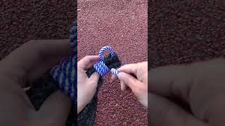 How to make a tent cloth corner knot