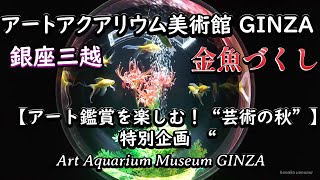 アートアクアリウム美術館 GINZA（銀座三越） “芸術の秋”企画】特別企画 “金魚づくし”開催　漆芸家・江藤雄造氏の蒔絵金魚アート展示＆金魚アートクリエイターズマーケット11月2日～12月9日