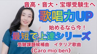 《音高・音大・宝塚受験生へ》歌唱力UP！イタリア歌曲初心者向け 声楽受験課題候補曲《Caro mio ben》を題材として