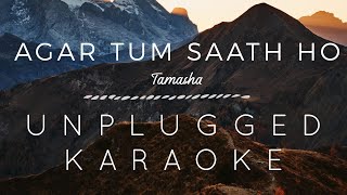 Agar Tum Saath Ho - Tamasha | karaoke with lyrics | unplugged | Sebin Xavier Musical