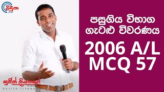 G.C.E. A/L Physics 2006 (Question 57) - භෞතික විද්‍යාව පසුගිය විභාග ගැටළු විවරණය