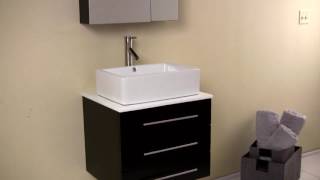 Fresca FVN6185ES Modella 24'' Espresso Modern Bathroom Vanity with Medicine Cabinet by KitchenSource