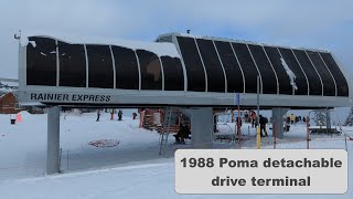 1988 Poma detachable quad drive terminal (Rainier Express, Crystal Mountain)