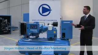 BOGE Screw Compressor CL 20   YouTube