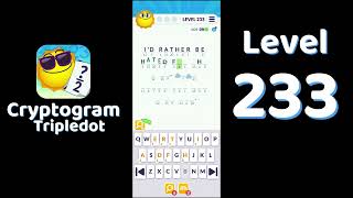 Cryptogram Tripledot Level 233 Answer | SolutionGuruji