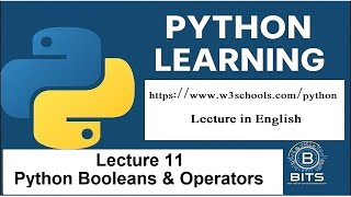 Python Booleans & Operators | Python Learning in English Lecture | W3Schools.com | #programming