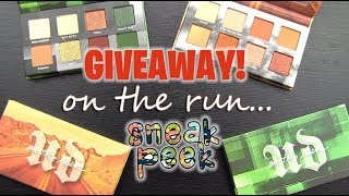 GIVEAWAY! Urban Decay ON THE RUN Mini Palettes: Real Swatches \u0026 Review