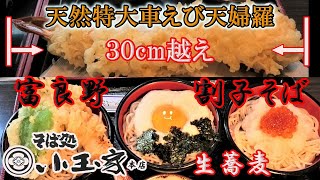 【富良野】で、老舗の蕎麦屋【そば処　小玉家本店】、メニュー写真より若干多めの蕎麦！トッピングも例に洩れずデカくて旨かった！！