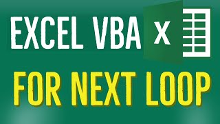 Excel VBA Tutorial for Beginners 38 - MS Excel VBA Loops: For Next