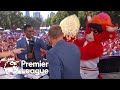 Benny the Bull crashes Patrick Vieira's interview | Premier League | NBC Sports