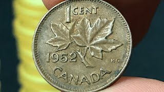 1952 Canada 1 Cent Coin • Values, Information, Mintage, History, and More