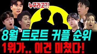 트로트 커플 순위 1위가 누구..? 놀란 이찬원 홍진영 장윤정 전유진! 이건 미쳤다!!