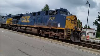 [CSX] 5331 ES40DC With AC44CW EFS Leads L409-10 With Killer Cut Of Trash Through Fayetteville NC