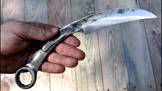 Forging a KARAMBIT from an old wrench