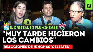 HINCHAS de SPORTING CRISTAL reaccionan a derrota ante FLUMINENSE en COPA LIBERTADORES