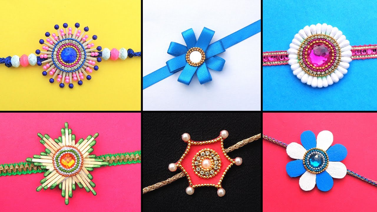 6 DIY Easy Rakhi Making Ideas With Wasted Materials| How To Make Rakhi ...