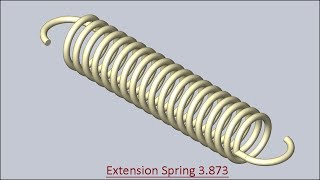 Extension Spring 3.873 (Solid Edge Tutorial)