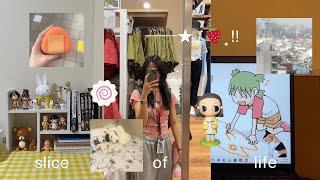 slice of life vlog 🍥: desk setup, stationery haul, fitness class, \u0026 going out with friends