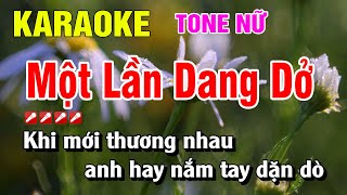 Karaoke Một Lần Dang Dở Tone Nữ Nhạc Sống | Hoàng Luân