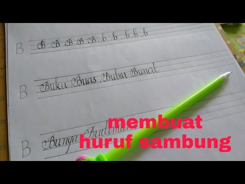 Cara Menulis Huruf B Tegak Bersambung - YouTube