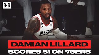 Damian Lillard Keeps Blazers' Playoff Hopes Alive | 51 Points vs. 76ers