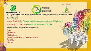 Premiazioni a cura dei Consorzi Comuni Ricicloni 2024