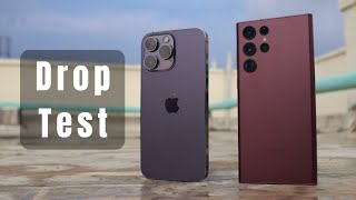 Apple iPhone 14 pro Max vs Samsung Galaxy S22 Ultra - Drop Test