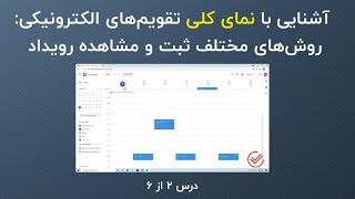 آشنایی با نمای کلی تقویم‌های الکترونیکی: روش‌های مختلف ثبت و مشاهده رویداد (درس ۲)