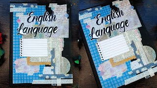 Aesthetic journal style English language project file decoration idea. Easy english  project file.