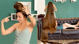 RealRapunzels | Extreme Floor Length Hair Covering and Hair Play (preview)