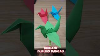 Cara Membuat Burung Bangau Origami #origamiburung