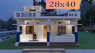 28x40 House Design II 2Bhk House Design II Simple and Beautiful Home Design