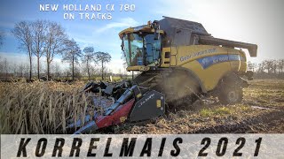 Mais dorsen + CCM malen | Loonbedrijf Gebr. Jansen | New Holland CX 780 tracks | Making Corn Cob Mix