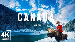 WINTER IN CANADA 4K -  A Snow-Covered Wonderland of Adventure and Serenity - 4K VIDEO ULTRA HD