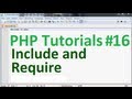 Basic PHP Tutorial 16: Include and Require