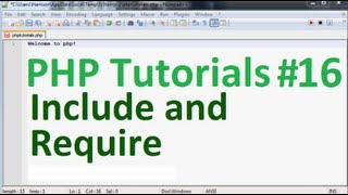 Basic PHP Tutorial 16: Include and Require