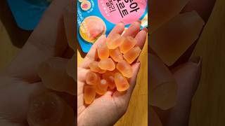 Trying Peach Yogurt Gummies 🍑 for the First Time #peach #gummies #yogurt