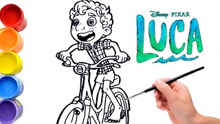 🔴🔴 how to draw luca paguro easy | Disney Pixar