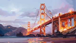 Artrage Time Lapse - Golden Gate Bridge