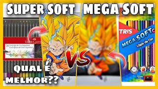 Faber Castell Super Soft VS Tris mega soft color - qual é melhor? (Comparação de gigantes)