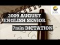 AUGUST 2009 ENGLISH SENIOR SPEED SHORTHAND DICTATION | TNGTE | GLOBAL SHORTHAND ACADEMY